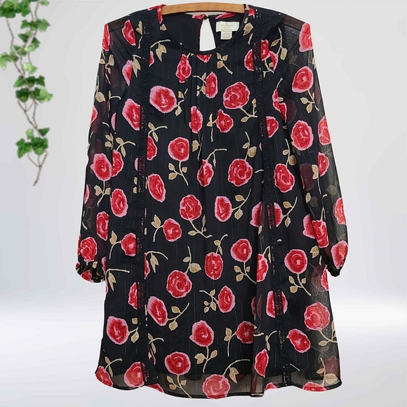 kate spade Other - Kate Spade Hazy Rose Chiffon Floral Dress